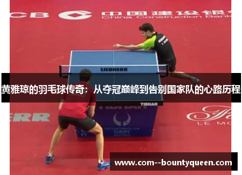 黄雅琼的羽毛球传奇：从夺冠巅峰到告别国家队的心路历程